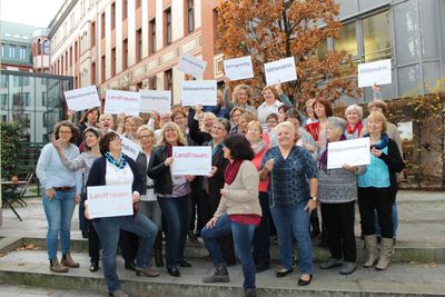 Im letzten Herbst kamen LandFrauen aus ganz Deutschland in Berlin zusammen und hatten Spaß den großen Testlauf für die Aktionstage zu starten Foto: dlv