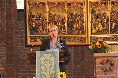 Barbara Otte-Kinast wirbt auf der Kanzel der hannoverschen Marktkirche für mehr Vertrauen in die Landwirtschaft